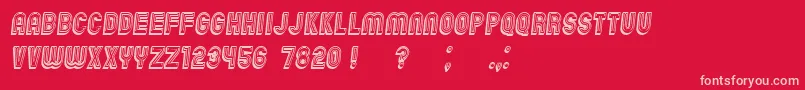 ChicagoBrightNeon3D Italic Font – Pink Fonts on Red Background