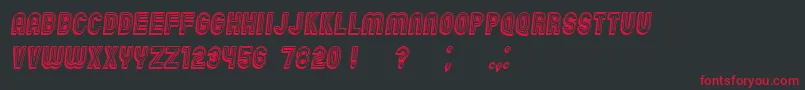 ChicagoBrightNeon3D Italic Font – Red Fonts on Black Background