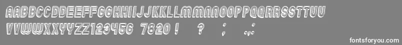 ChicagoBrightNeon3D Italic Font – White Fonts on Gray Background