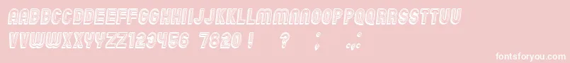 fuente ChicagoBrightNeon3D Italic – Fuentes Blancas Sobre Fondo Rosa