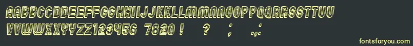 ChicagoBrightNeon3D Italic Font – Yellow Fonts on Black Background