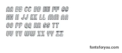 Schriftart ChicagoBrightNeon3D Italic