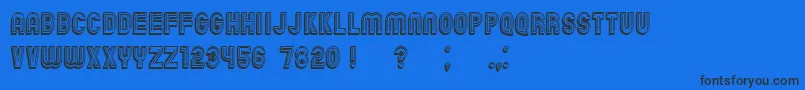 Więcej informacji o czcionce ChicagoBrightNeon3D Czcionka ChicagoBrightNeon3D – czarne czcionki na niebieskim tle