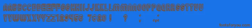 ChicagoBrightNeon3D Font – Brown Fonts on Blue Background