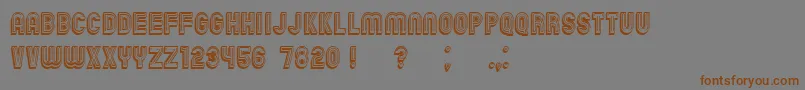 ChicagoBrightNeon3D Font – Brown Fonts on Gray Background