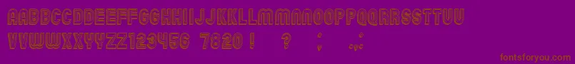 ChicagoBrightNeon3D Font – Brown Fonts on Purple Background