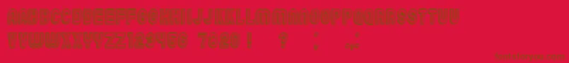 ChicagoBrightNeon3D Font – Brown Fonts on Red Background