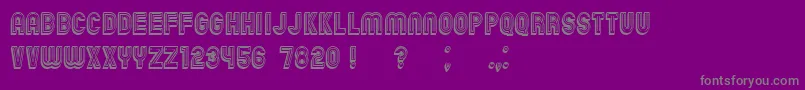 ChicagoBrightNeon3D Font – Gray Fonts on Purple Background