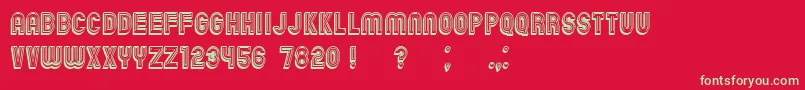 ChicagoBrightNeon3D Font – Green Fonts on Red Background