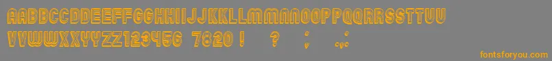 ChicagoBrightNeon3D Font – Orange Fonts on Gray Background