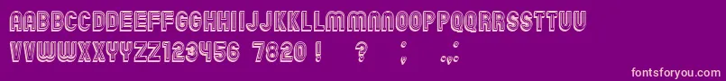 ChicagoBrightNeon3D Font – Pink Fonts on Purple Background