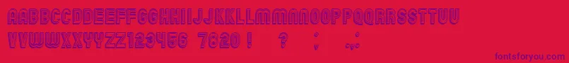 ChicagoBrightNeon3D Font – Purple Fonts on Red Background