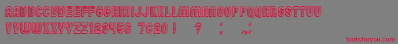 ChicagoBrightNeon3D Font – Red Fonts on Gray Background