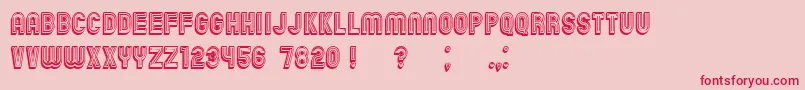 ChicagoBrightNeon3D Font – Red Fonts on Pink Background