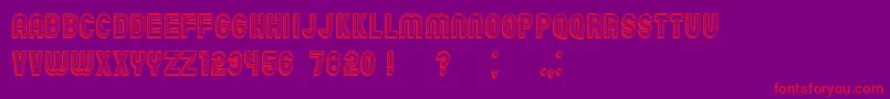 ChicagoBrightNeon3D-fontti – punaiset fontit violetilla taustalla
