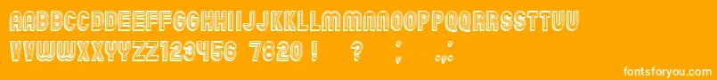 ChicagoBrightNeon3D Font – White Fonts on Orange Background