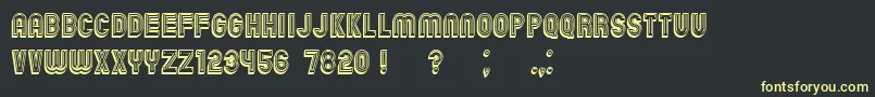 フォントChicagoBrightNeon3D – 黒い背景に黄色の文字