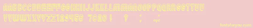 ChicagoBrightNeon3D Font – Yellow Fonts on Pink Background