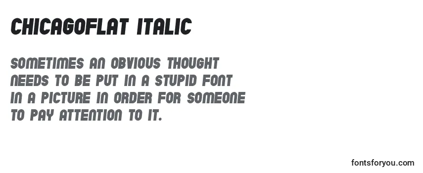 Шрифт ChicagoFlat Italic