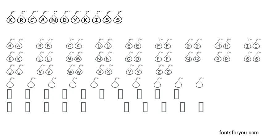 Schriftart KrCandyKiss – Alphabet, Zahlen, spezielle Symbole