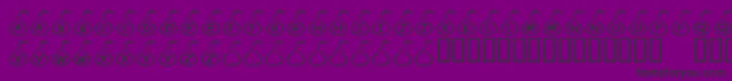 フォントKrCandyKiss – 紫の背景に黒い文字