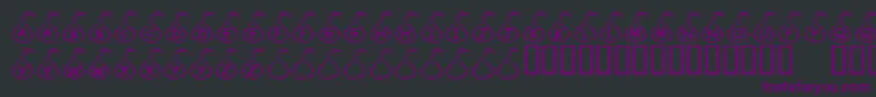 KrCandyKiss-fontti – violetit fontit mustalla taustalla