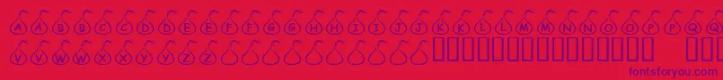 KrCandyKiss-fontti – violetit fontit punaisella taustalla