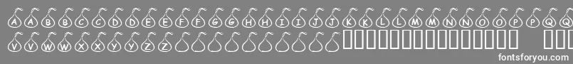 KrCandyKiss-fontti – valkoiset fontit harmaalla taustalla
