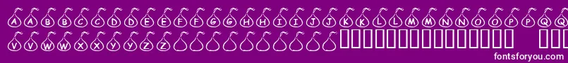 KrCandyKiss-fontti – valkoiset fontit violetilla taustalla