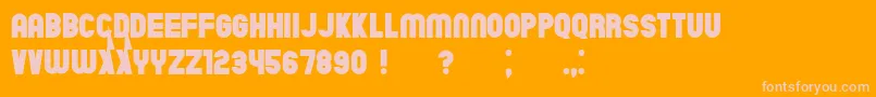 ChicagoFlat Font – Pink Fonts on Orange Background