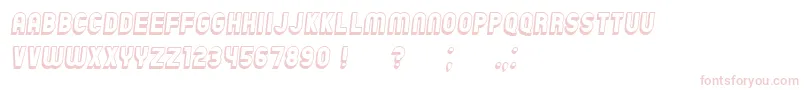 フォントChicagoFlat3D Italic – ピンクのフォント