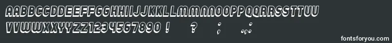 フォントChicagoFlat3D Italic – 白い文字