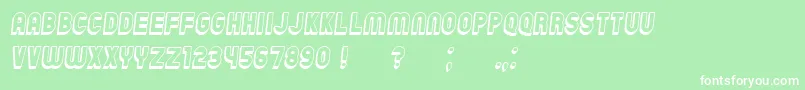 ChicagoFlat3D Italic Font – White Fonts on Green Background