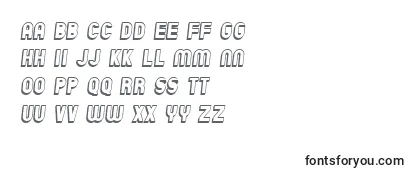 Schriftart ChicagoFlat3D Italic