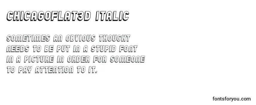 ChicagoFlat3D Italic フォントのレビュー
