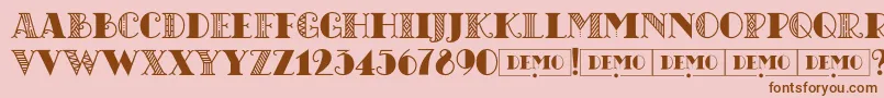 CHICAGOmoonshinedemo Regular Font – Brown Fonts on Pink Background