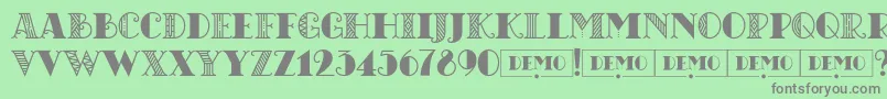 CHICAGOmoonshinedemo Regular Font – Gray Fonts on Green Background