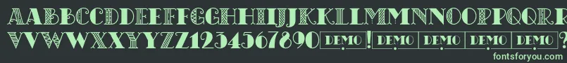 CHICAGOmoonshinedemo Regular Font – Green Fonts on Black Background