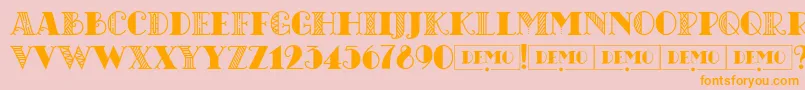 CHICAGOmoonshinedemo Regular Font – Orange Fonts on Pink Background