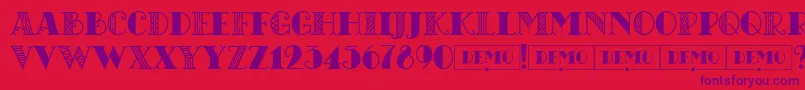CHICAGOmoonshinedemo Regular Font – Purple Fonts on Red Background