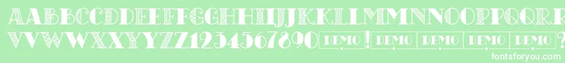 CHICAGOmoonshinedemo Regular Font – White Fonts on Green Background