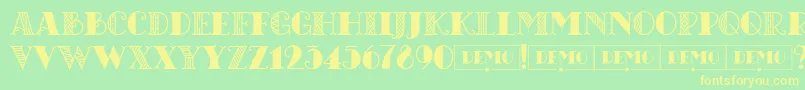 CHICAGOmoonshinedemo Regular Font – Yellow Fonts on Green Background