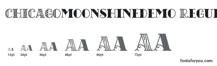 CHICAGOmoonshinedemo Regular Font Sizes