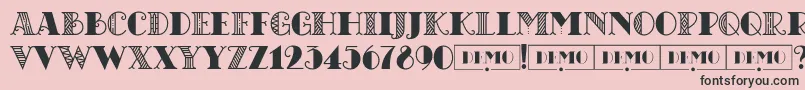 CHICAGOmoonshinedemo Regular Font – Black Fonts on Pink Background