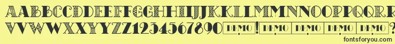 CHICAGOmoonshinedemo Regular Font – Black Fonts on Yellow Background