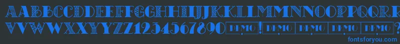 CHICAGOmoonshinedemo Regular Font – Blue Fonts on Black Background