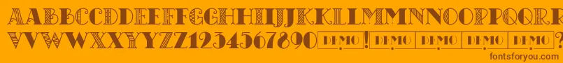 CHICAGOmoonshinedemo Regular Font – Brown Fonts on Orange Background