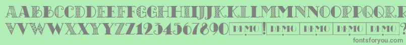 CHICAGOmoonshinedemo Regular Font – Gray Fonts on Green Background