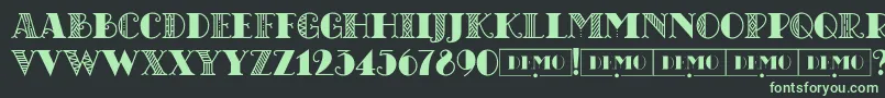 CHICAGOmoonshinedemo Regular Font – Green Fonts on Black Background