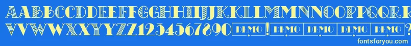 CHICAGOmoonshinedemo Regular Font – Yellow Fonts on Blue Background